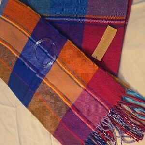 Steve Madden Multicolor Plaid Scarf NWT